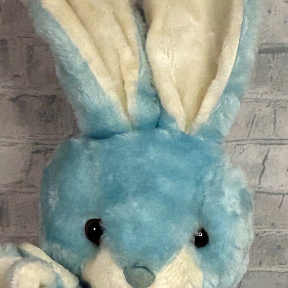 CUDDLE WIT BLUE EASTER BUNNY WITH BABY ATTACHED IN LAP STUFFED ANIMAL - Picture 4 of 4